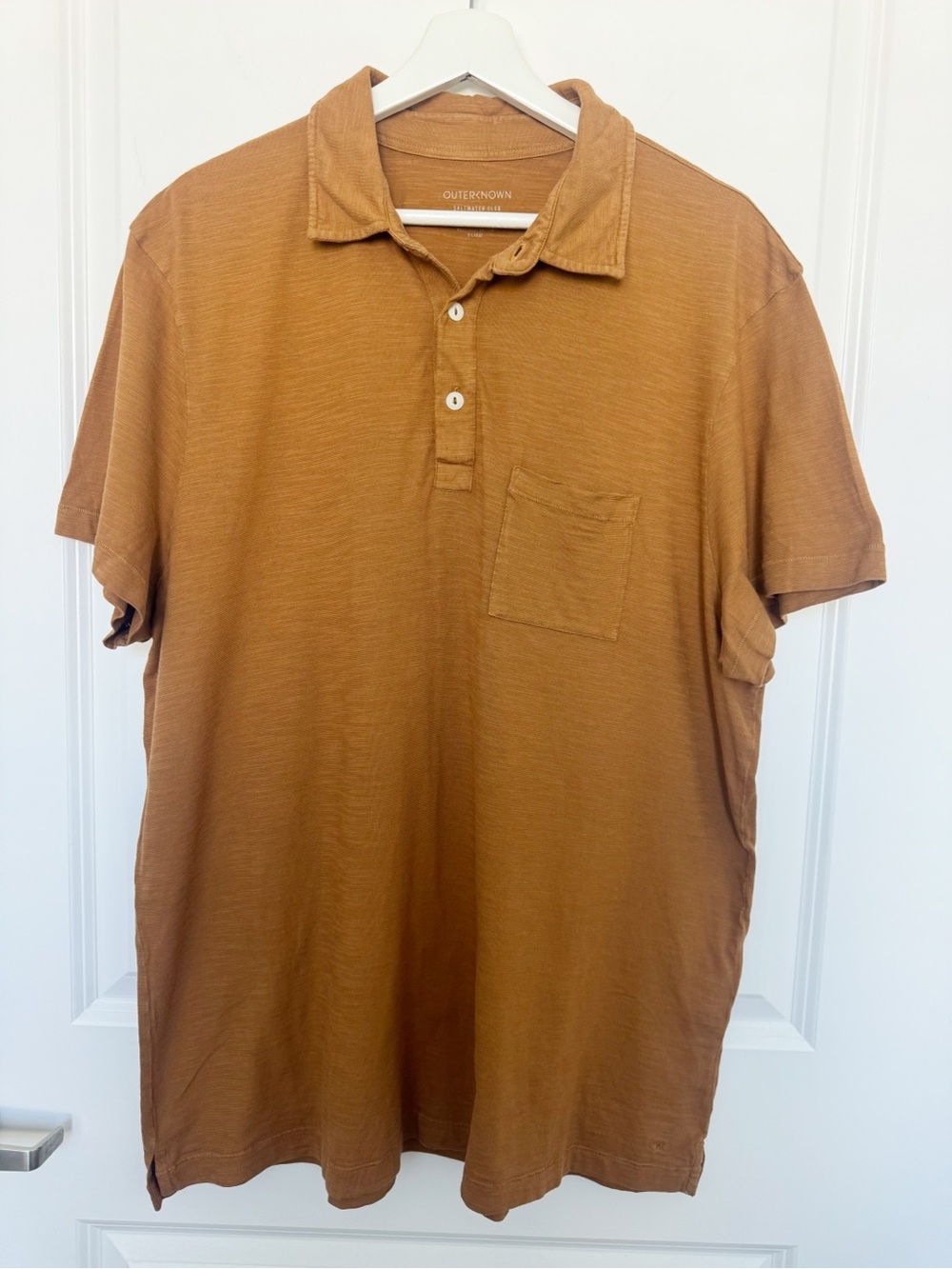 Outerknown Saltwater Slub Polo Shirt Organic Cotton XL